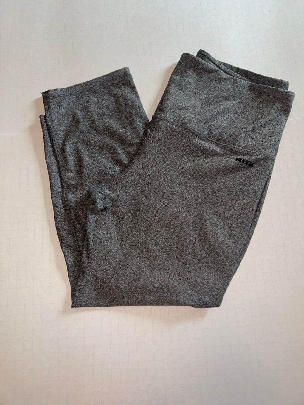 RBX Active High-Waisted Performance Leggings - Heather Grey - Size XL